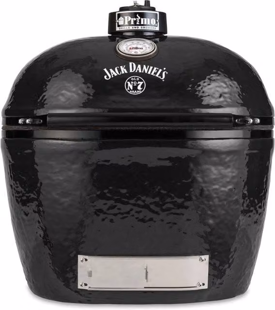 Barbecue Kamado in Ceramica Primo XL Charcoal Jack Daniel's Nero