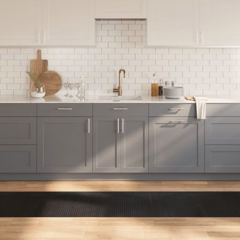 Tappeto rettangolare moderno vidaXL in bambù nero antiscivolo L: 60 cm, P: 400 cm