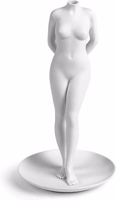 Vaso La Timida Seletti in ceramica bianca da tavolo