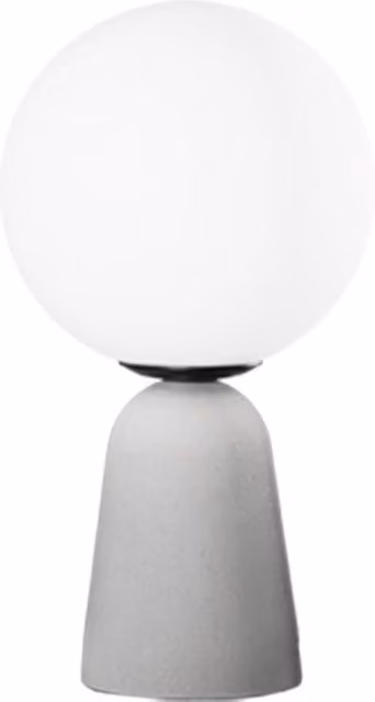 Lampada da tavolo Ondaluce Rock in vetro e pietra, colore bianco e grigio