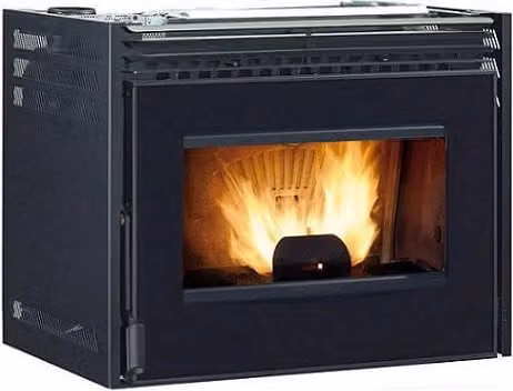La Nordica Extraflame Comfort MINI CRYSTAL Inserto a pellet ventilato da incasso colore Nero antracite
