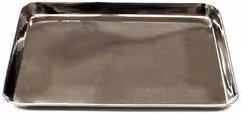 Vassoio rettangolare da vetrina Ilsa in acciaio inox color argento L: 34 cm, P: 26 cm