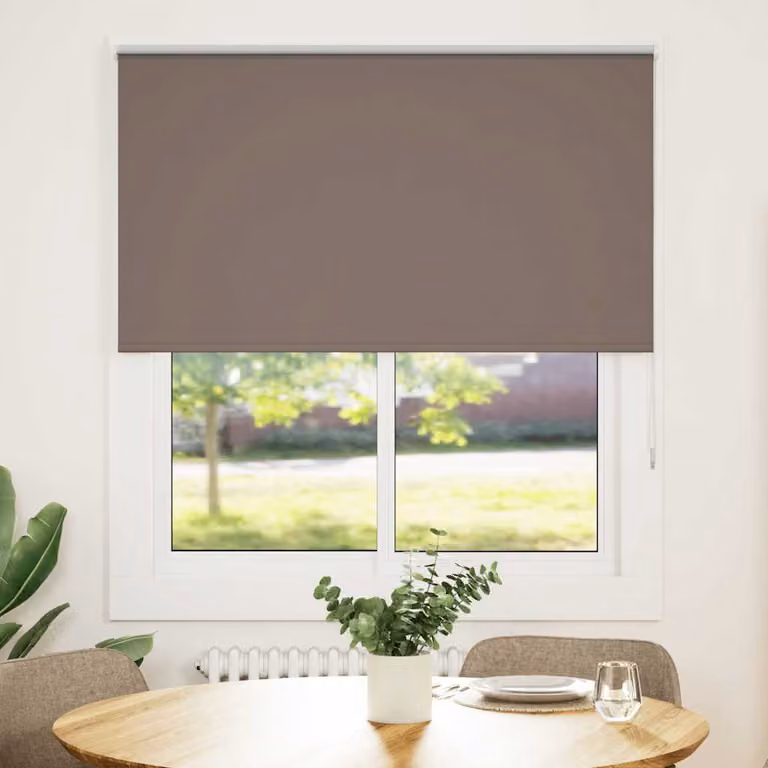 vidaXL Tenda a Rullo Oscurante in Poliestere, Colore Marrone, L: 135 cm, H: 175 cm