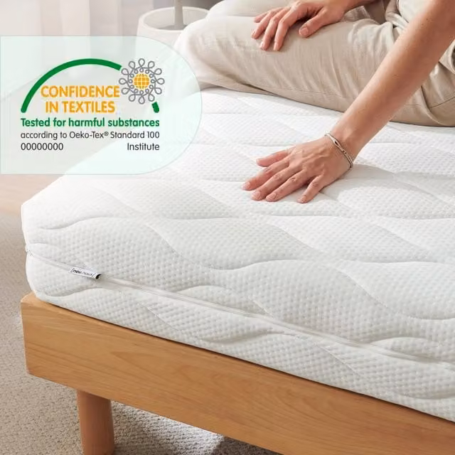 Materasso in schiuma fredda neu.haus bianco con coprimaterasso rimovibile L: 120 cm, P: 200 cm, H: 16 cm