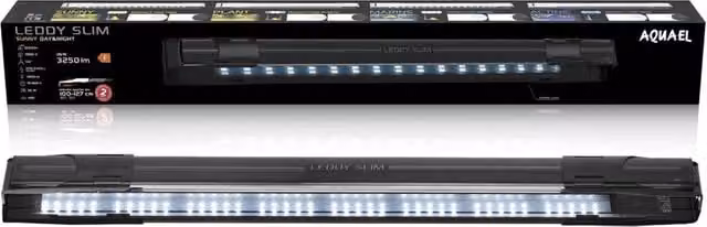 Aquael Leddy Slim Sunny Day&Night 36W 100-120cm Plafoniera LED per acquari d'acqua dolce Colore: Nero