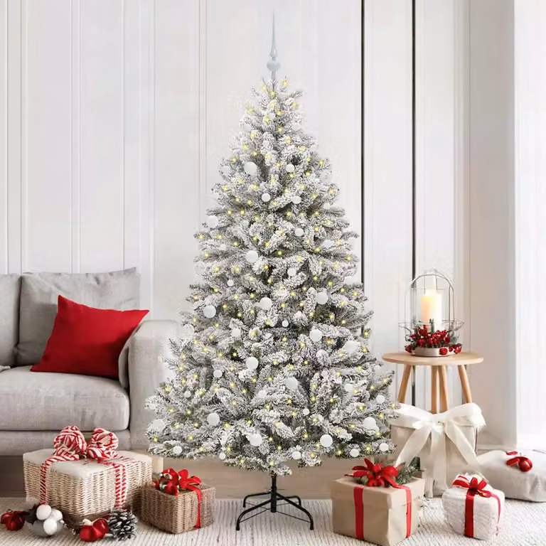Albero di Natale artificiale vidaXL verde con 300 LED bianco caldo, Altezza: 180 cm