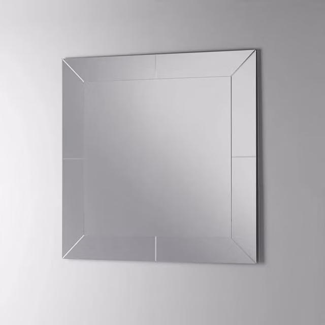 Specchio quadrato moderno AQA DESIGN ZETA 2 con montaggio a parete, L: 90 cm x H: 90 cm