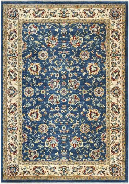 Tappeto Pierre Tappeti KAZAKH 1517 stile orientale persiano blu e beige L: 160 cm, P: 240 cm