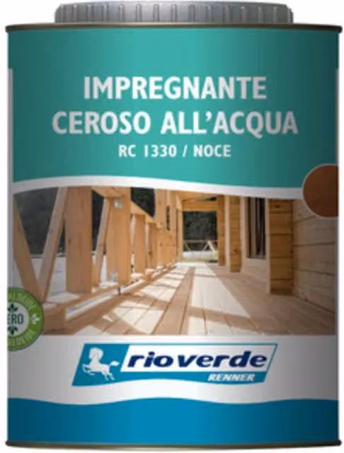 Rioverde Rc 1330 Impregnante Ceroso Noce, Confezione da 6 x 0,75 l