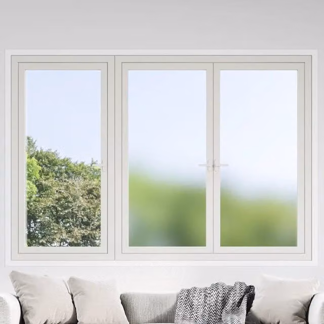 Set di 5 pellicole statiche smerigliate grigie in PVC per finestre vidaXL