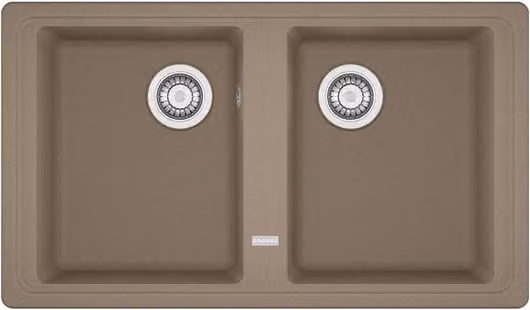 Lavello integrato a 2 vasche in fragranite Franke Boston marrone L 86 cm x P 50 cm