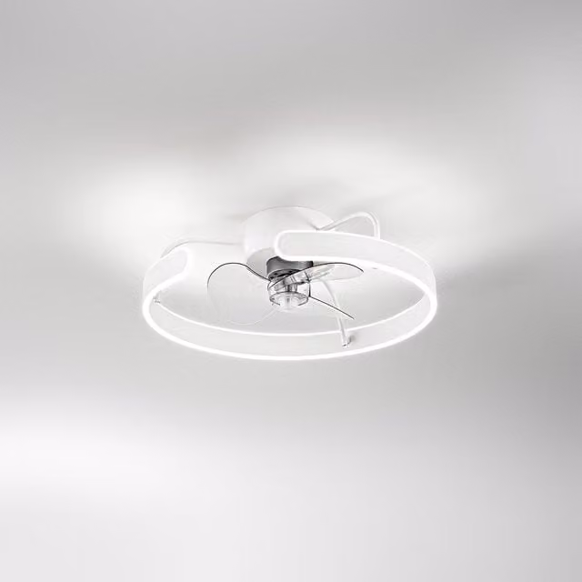 Ventilatore a soffitto Fabas Savoy bianco con luce LED, telecomando e timer
