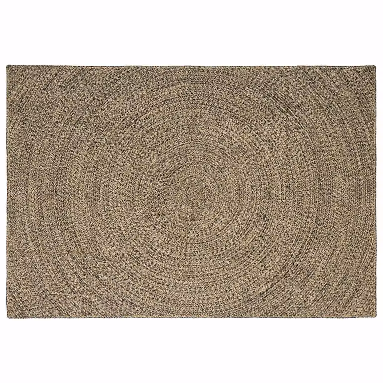Tappeto da area moderno in juta vidaXL, rettangolare, beige e nero, L: 240 cm, P: 340 cm