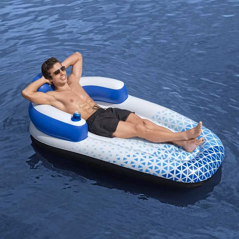 Lettino Galleggiante Bestway Hydro Force Blu e Bianco L: 183 cm, P: 97 cm, H: 53,5 cm