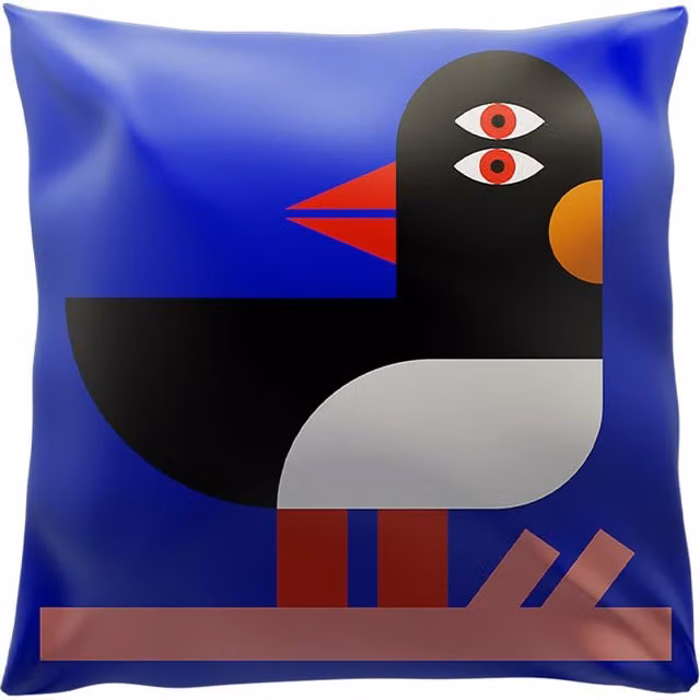 Cuscino decorativo quadrato Qeeboo Cookie blu in poliestere, L 45 cm x P 45 cm x H 45 cm