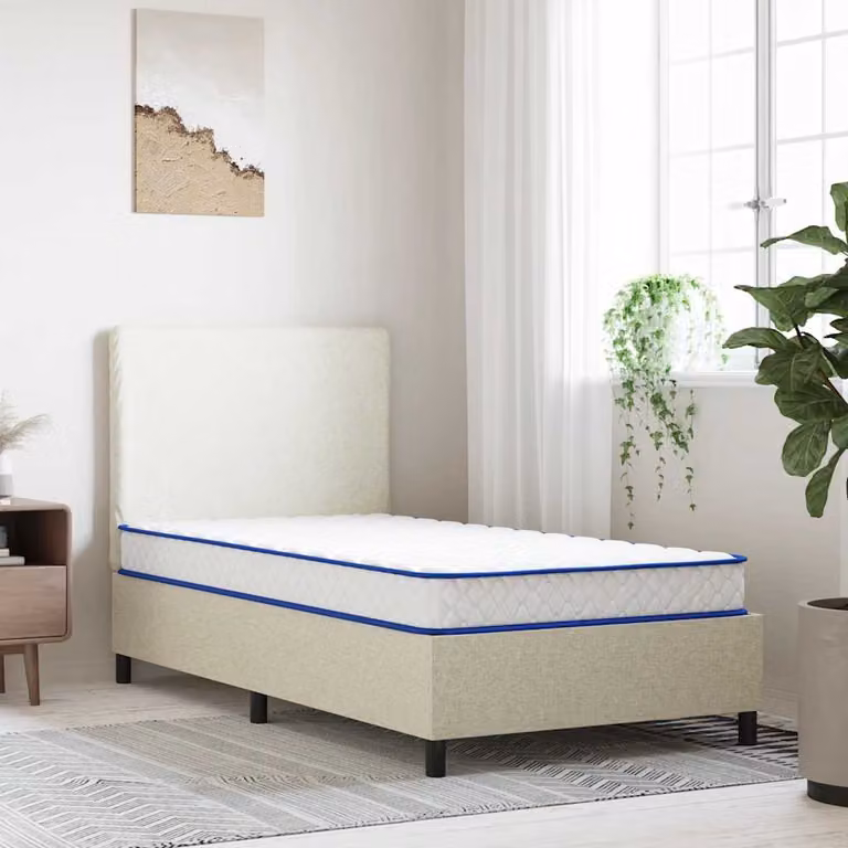 vidaXL Materasso in schiuma viscoelastica con memoria bianco morbido L/P/H: 200 x 90 x 17 cm