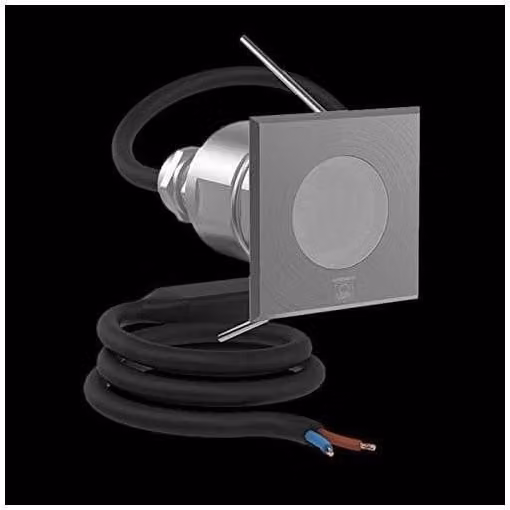Lampada Led da Incasso a Terra Lombardo Cnc35 Q Bianco e Argento IP68 Luce Bianco Caldo