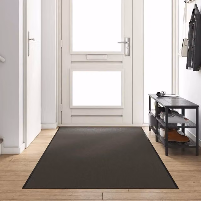 Tappetino moderno vidaXL antracite e nero in 100% poliammide L: 120 cm, P: 400 cm