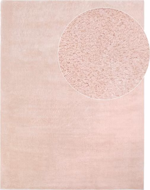 Tappeto Calia Italia rosa moderno in poliestere L: 160 cm, P: 220 cm