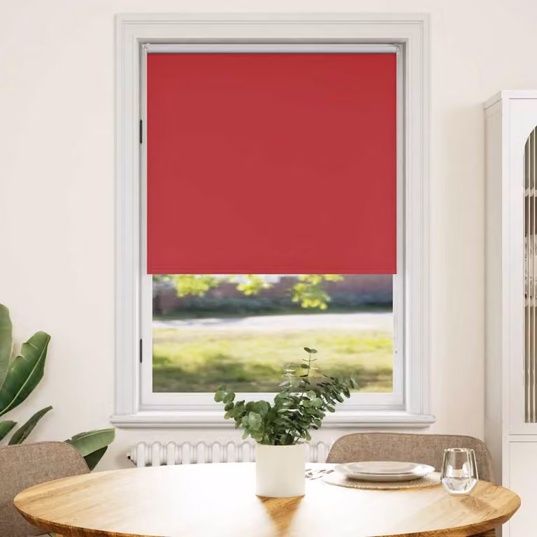 Tenda a rullo oscurante vidaXL in poliestere termoisolante, colore rosso, L: 120 cm, H: 175 cm
