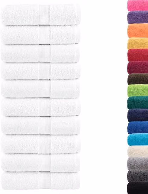 Set di 50 asciugamani per ospiti SOLUND in cotone spugna bianco, 30x50 cm, 600 g/m2