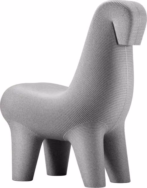 Sedia in polietilene Qeeboo Ghoda colore grigio
