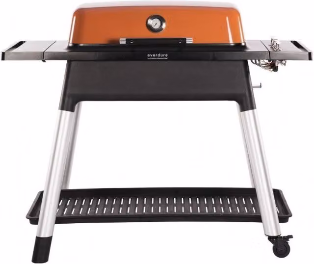 Barbecue a gas Everdure FURNACE con griglia in ghisa e carrello, colore arancione