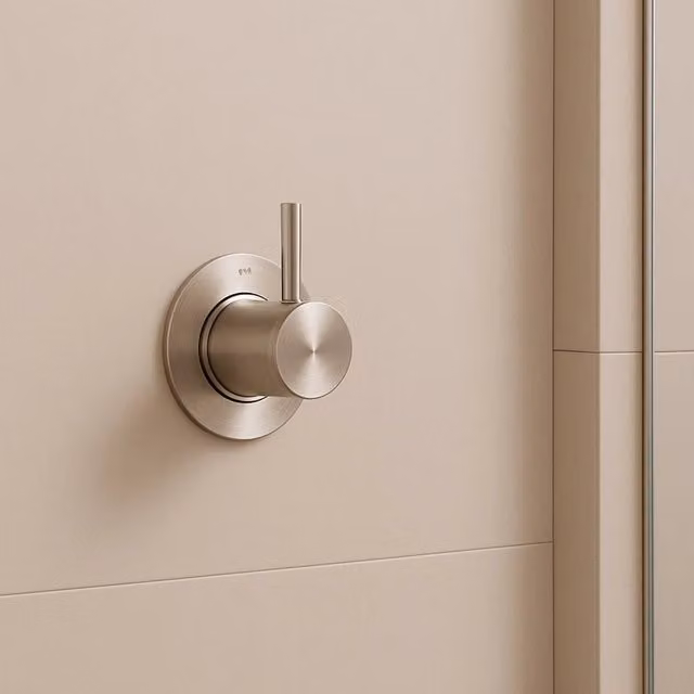 SINED Deviatore a muro per vasca in acciaio inox 316L satinato argento a incasso
