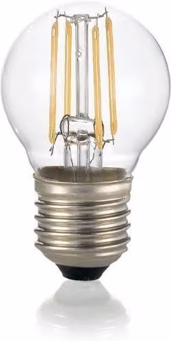 Lampadina LED a filamento Ideal Lux Globe E27 4W luce calda bianca trasparente