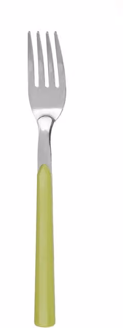 Forchetta Fast Eme con manico verde in acciaio inossidabile e plastica lucida