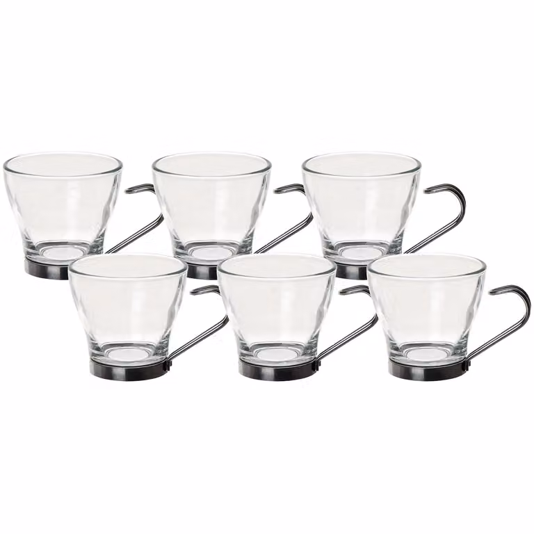 Set di 6 tazzine da caffè espresso in vetro trasparente Gusto Casa