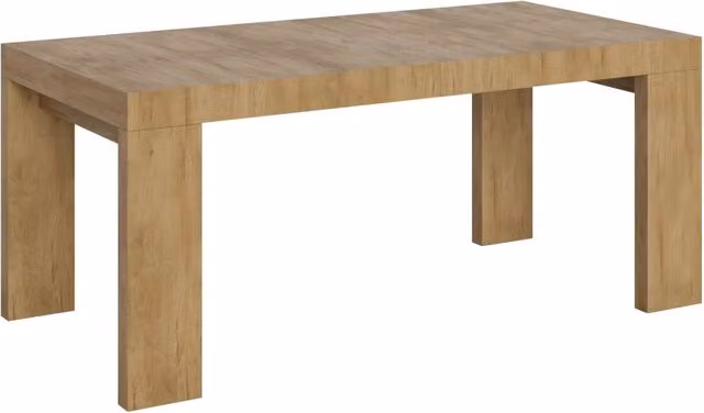 Tavolo allungabile moderno Roxel in finitura quercia natura, L/P/H: 90 x 180/440 cm