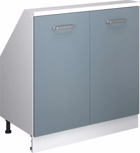 Mobile sottotetto Vicco Rion Grigio-blu e Bianco con 2 ante a battente