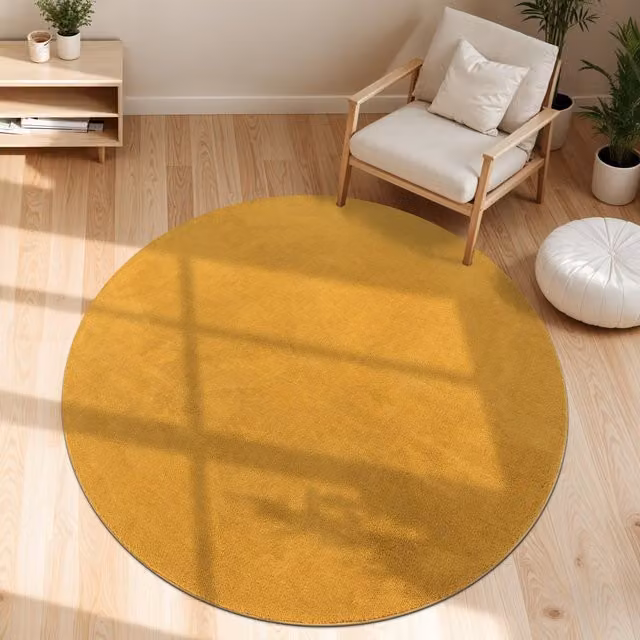 Tappeto rotondo Calia Italia giallo Diametro: 200 cm