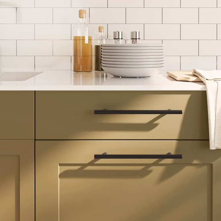 Set di 20 maniglie per mobili a barra vidaXL in acciaio inox nero opaco