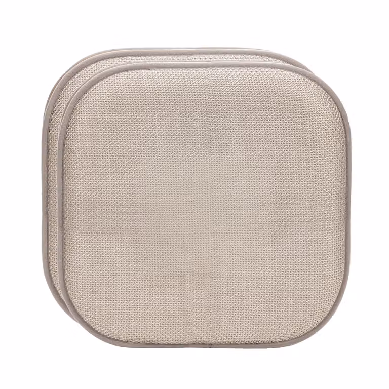 VESTIAMO CASA Set di 2 Cuscini Ergonomici in Memory Foam Beige con Rivestimento Lavabile e Antiscivolo L/P: 40 x 40 cm
