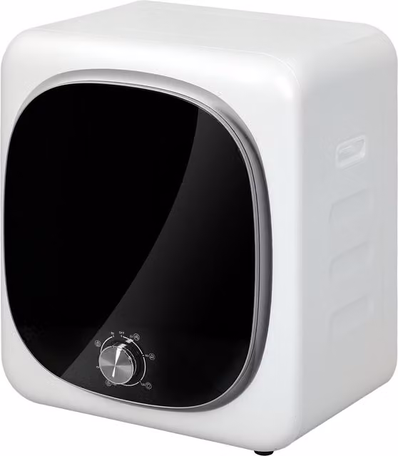 Mini Asciugatrice Portatile HOMCOM da 4 kg, 5 Programmi, 800W, Carica Frontale con Tamburo in Acciaio Inox, Bianco