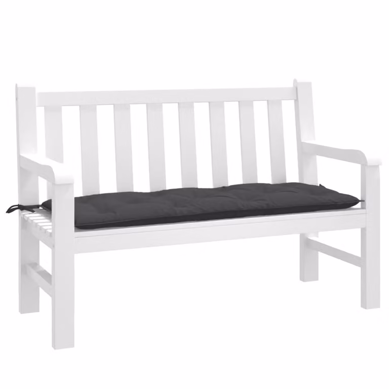 Cuscino per panca da giardino vidaXL in tessuto resistente ai raggi UV, colore antracite, L 120 x P 50 x H 7 cm