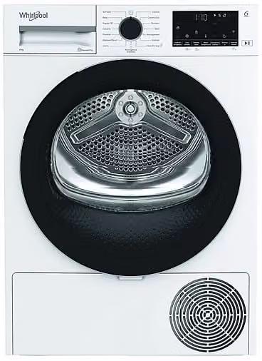 Asciugatrice a pompa di calore Whirlpool C WD 103M WBS IT, Bianca, 10 kg, Classe D, Profondità: 60,7 cm