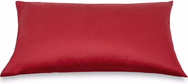 Federa copricuscino DaunenStep Oasi Deluxe in cotone rossa