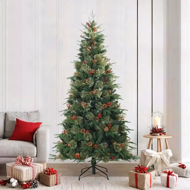 Albero di Natale artificiale verde vidaXL con rami pieghevoli, Altezza: 240 cm