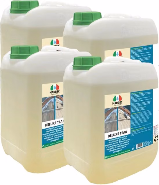 Detergente per ponti in teak Marbec Deluxe White 4 x 5 l