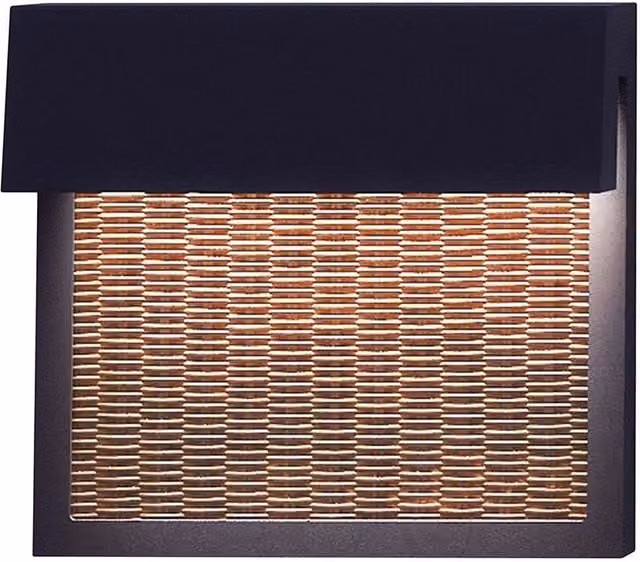 Applique da esterno Bover Sisal in rattan e metallo, colore marrone e beige con luce LED bianco caldo