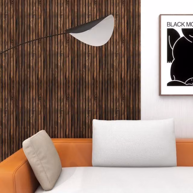 Set di 24 pannelli murali 3D autoadesivi NEU.HOLZ con effetto legno noce in polistirolo per soggiorno e camera da letto