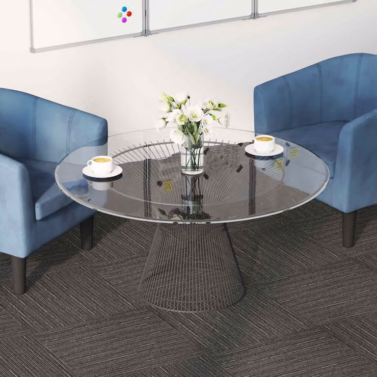 vidaXL Piastrella per Tappeto Moderna Striata Marrone e Grigia in Polipropilene, L/P: 50 x 50 cm, Confezione da 20 pz