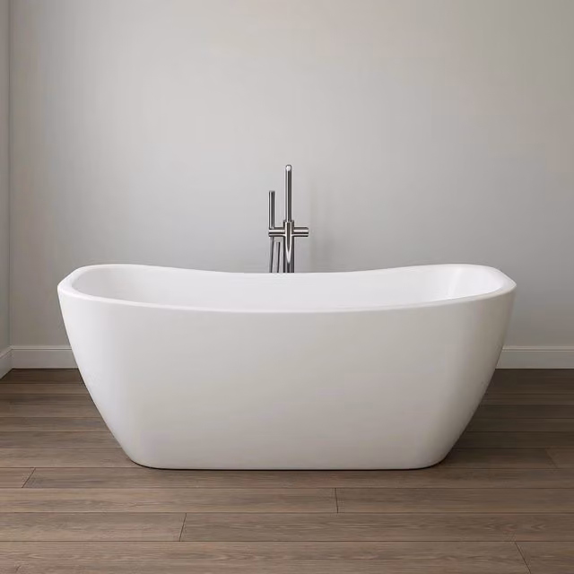 Vasca da bagno freestanding rettangolare OGOMONDO in acrilico bianco lucido L: 170 cm, P: 72 cm, H: 61,5 cm