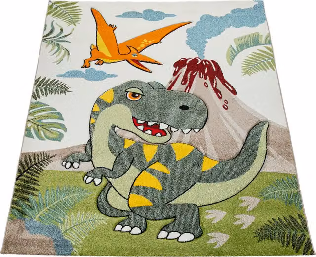 Tappeto per bambini Diamona verde con motivo animale L: 120 cm, P: 170 cm
