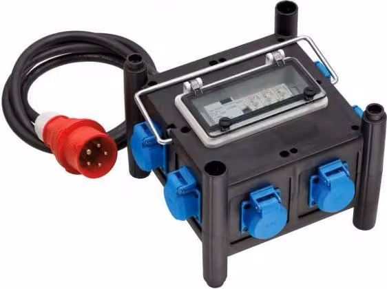 Brennenstuhl Distributore di corrente con 7 prese AC, protezione IP44, colore Nero e Blu