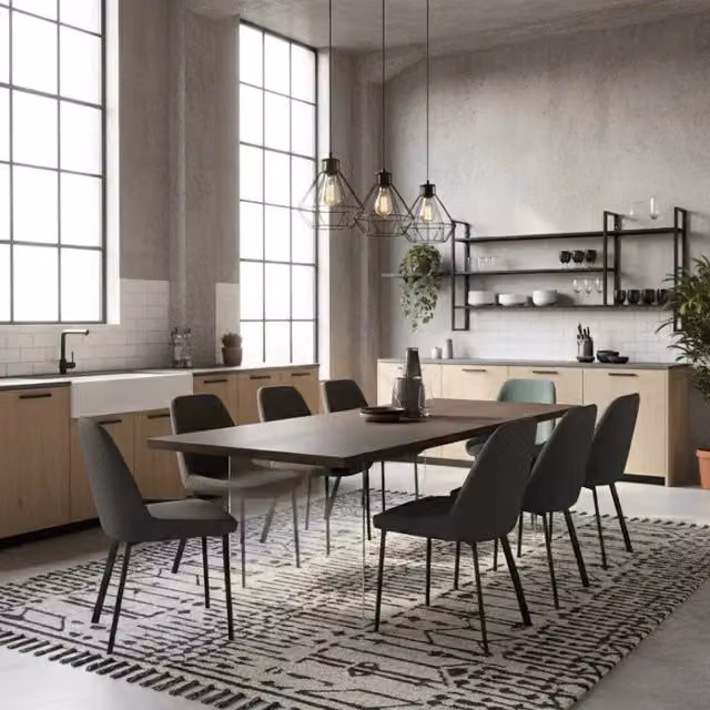 Tavolo da pranzo rettangolare allungabile Forest Duzzle in legno impiallacciato rovere termocotto marrone L: 200-300 cm, P: 100 cm