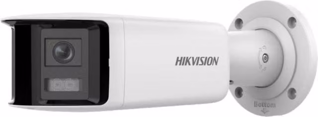 Hikvision Telecamera di Sorveglianza Bullet Panoramica ColorVu 2x 4MP 2.8mm IP PoE Bianca DS-2CD2T47G2P-LSU/SL